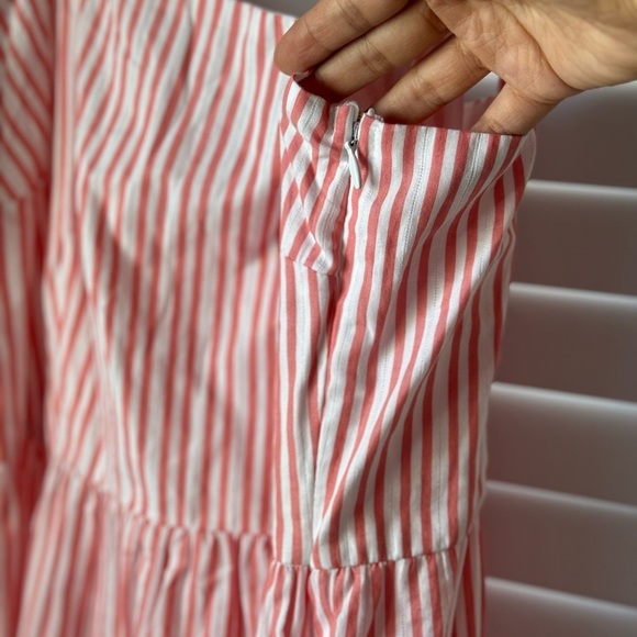 MICHAEL KORS Ring Strap Striped Midi Dress - Picture 6 of 12